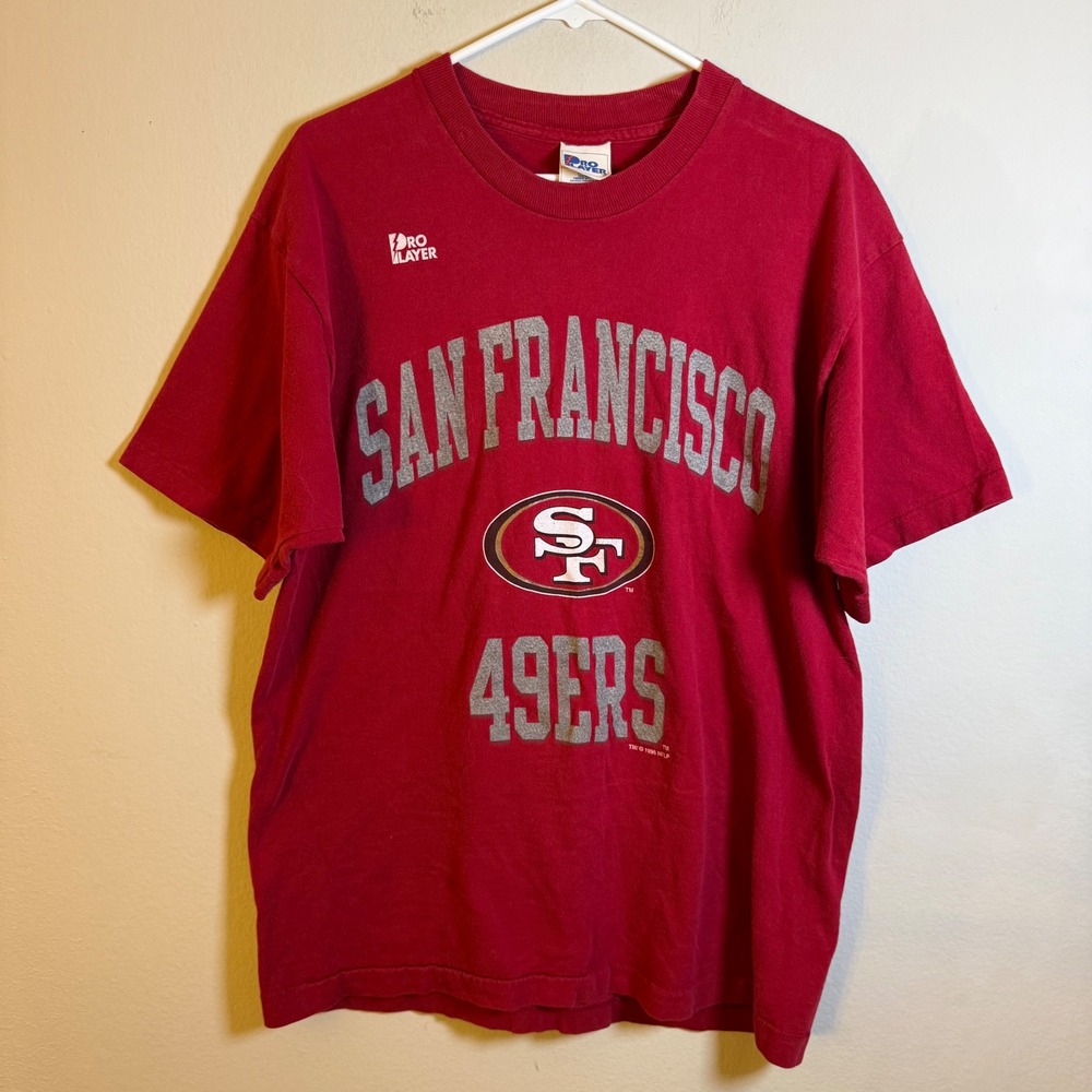 Vintage 1996 San Francisco 49ers‎ Pro Layer T-Shirt Mens Large Red Single Stitch